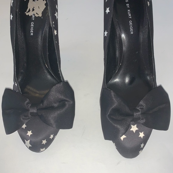 KG by Kurt Geiger Black White Star Bow Heels - Picture 4 of 12
